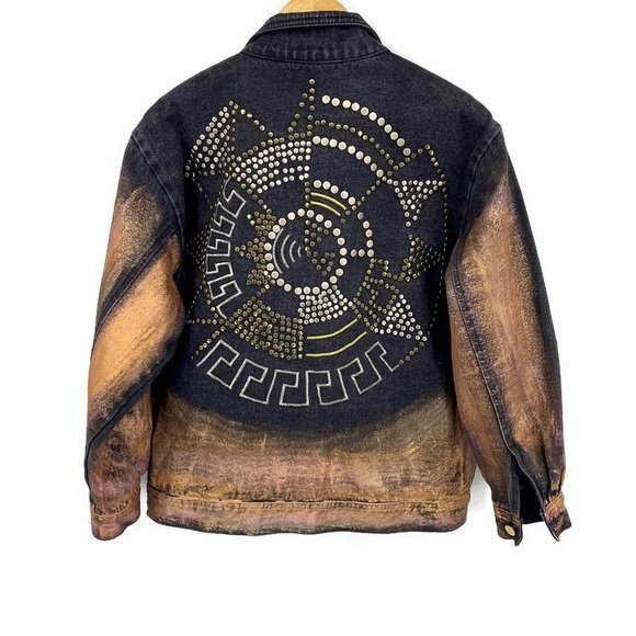 MANDALA STUDDED 1990’S VINTAGE TRUCKER JACKET - Picture 4 of 16
